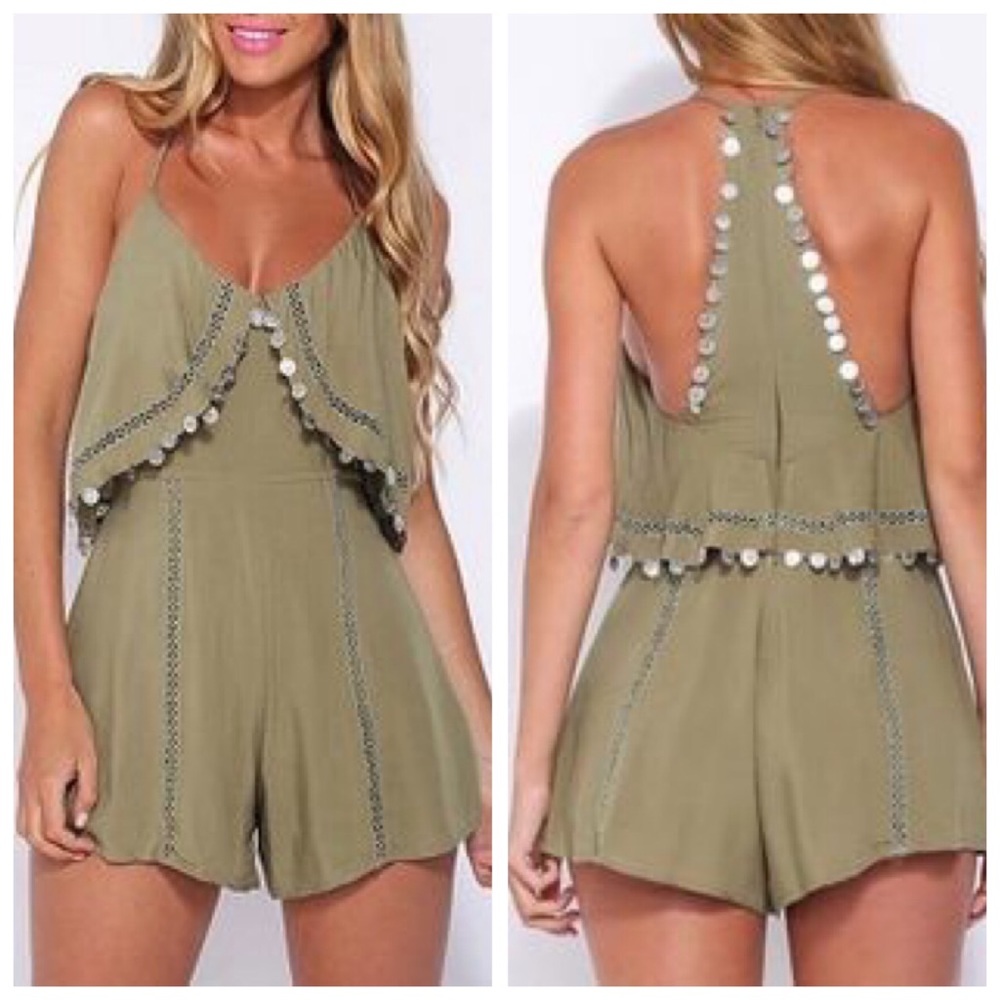 Boho Festival Coin Romper